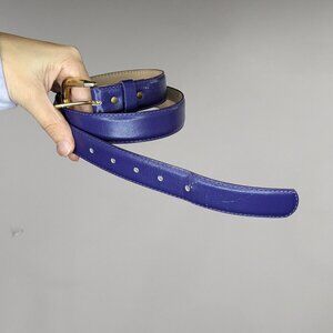 Landes Full Grain Leather Belt Purple Size Medium